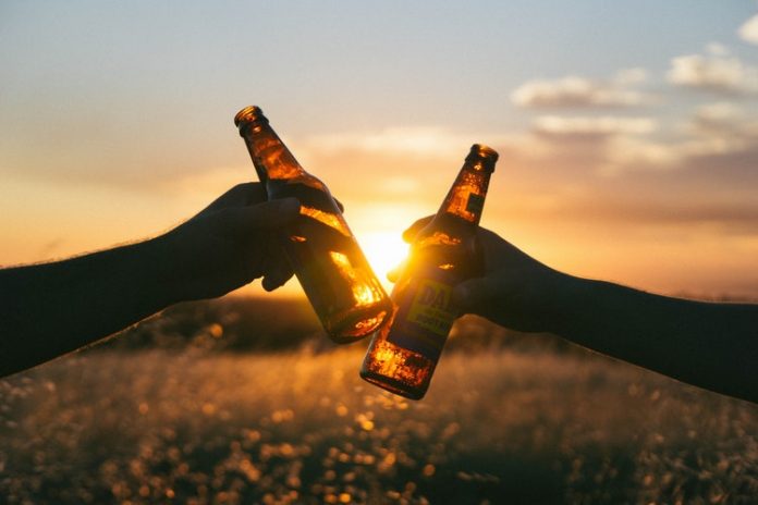 drinking beer
