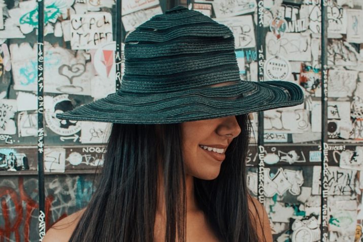 woman wearing hat