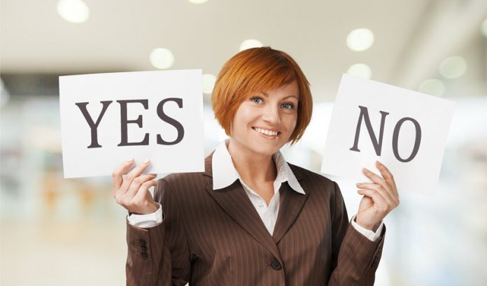 Business woman yes no Business woman yes no