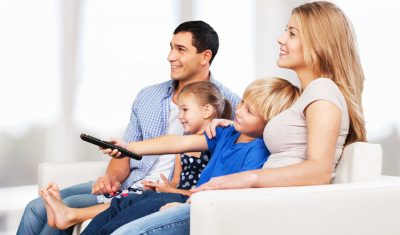 Family Watching TV