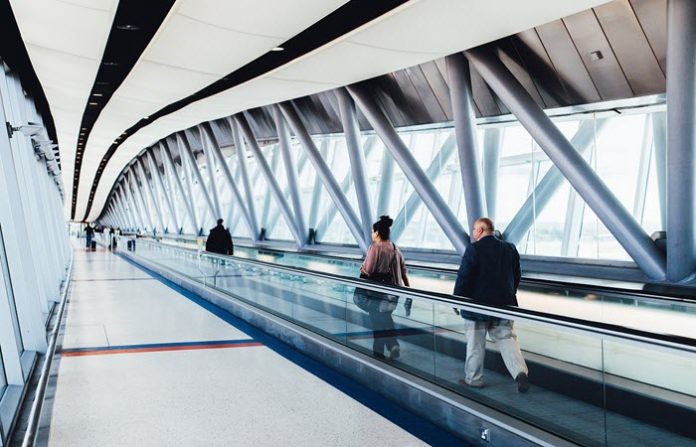 going through airport security