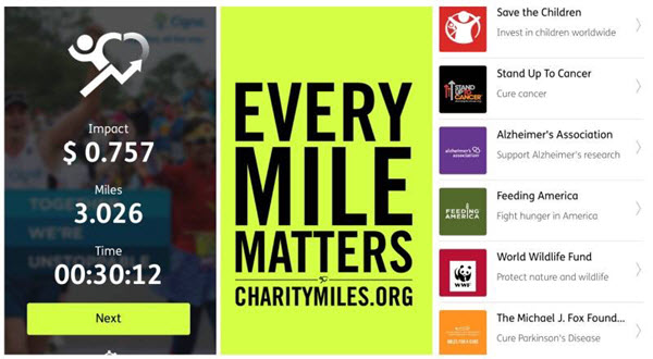 charity miles app