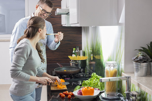 cooking together