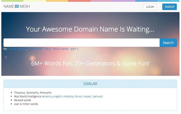 Name mesh generator Name mesh generator