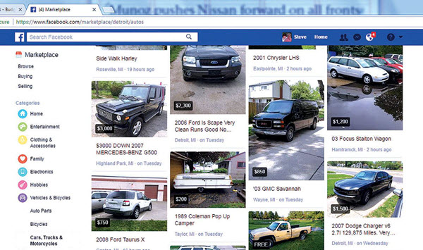 online used car ad