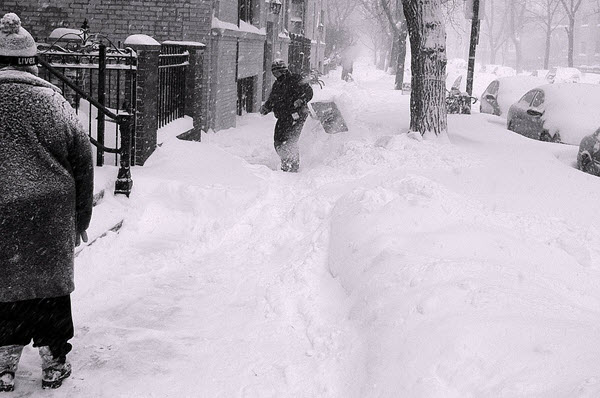 snow piling