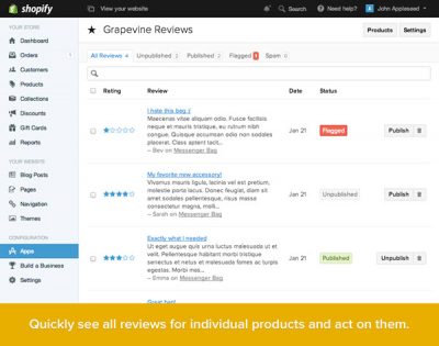 shopify product reviews