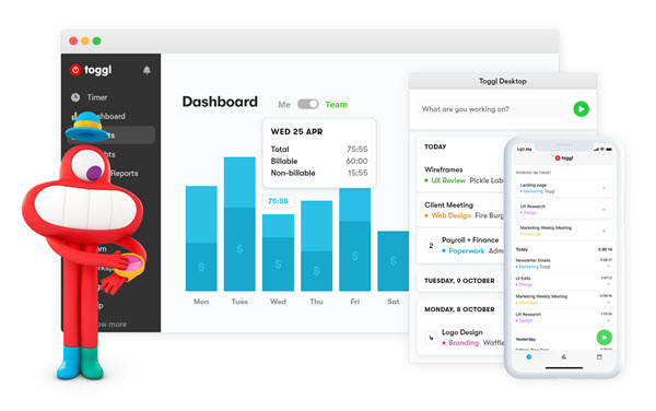 toggl the best time management apps