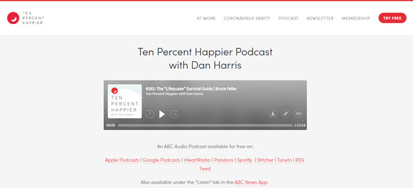 ten percent happier podcast