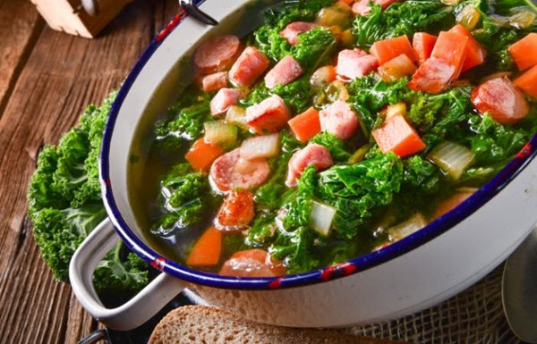 add more greens to your soup