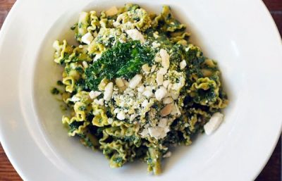 how to eat more greens pesto and pasta