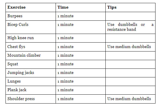 10 minute workout