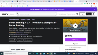 forex trading course - Udemy forex trading a-z course