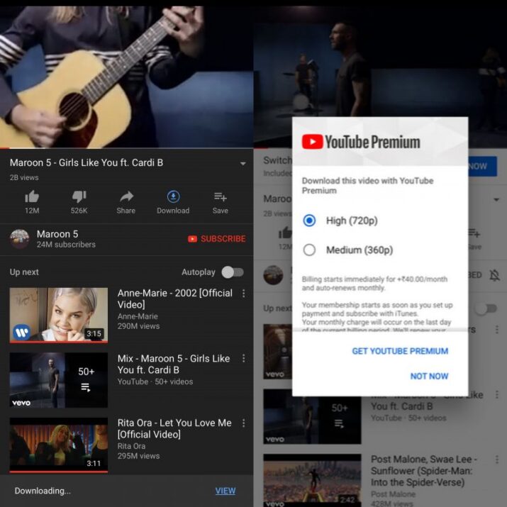 How to download YouTube video with YouTube Premium