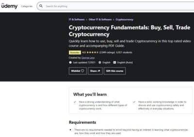 Cryptocurrency Fundamentals: Buy, Sell, and Trade  Cryptocurrency