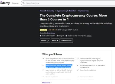 The Complete Cryptocurrency Course: Over 5 Courses in 1