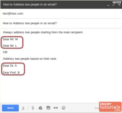 How to Address Two People in an Email
