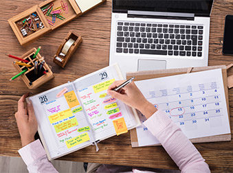 Follow a study schedule complete with goals you set for yourself