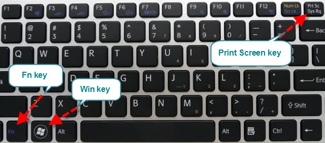 Fin+Windows+Print Screen keys