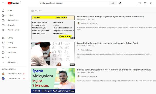 Learn Malayalam