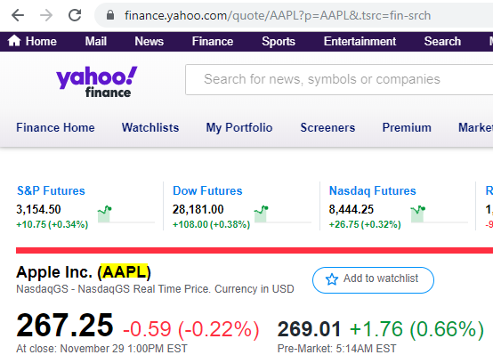 Yahoo Finance