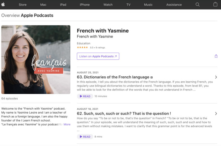 LE FRANÇAIS AVEC YASMINE