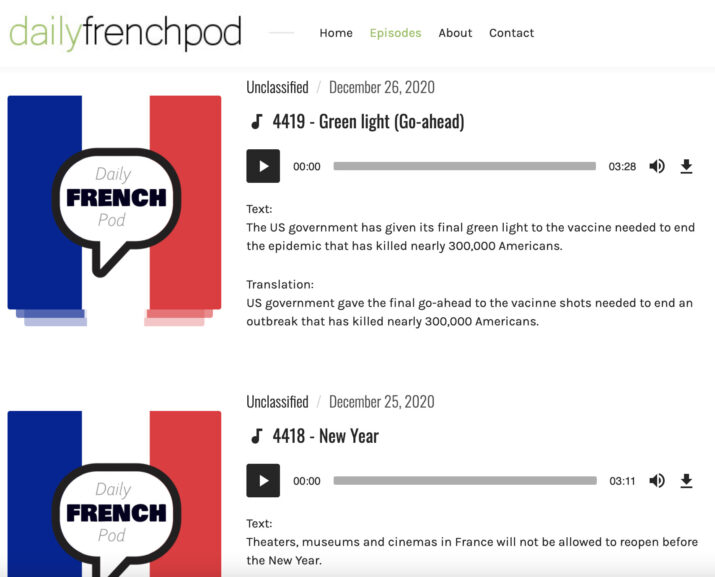 LEARN FRENCH WITH DAILY PODCASTS