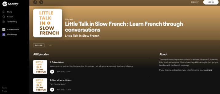 LITTLE TALK IN SLOW FRENCH