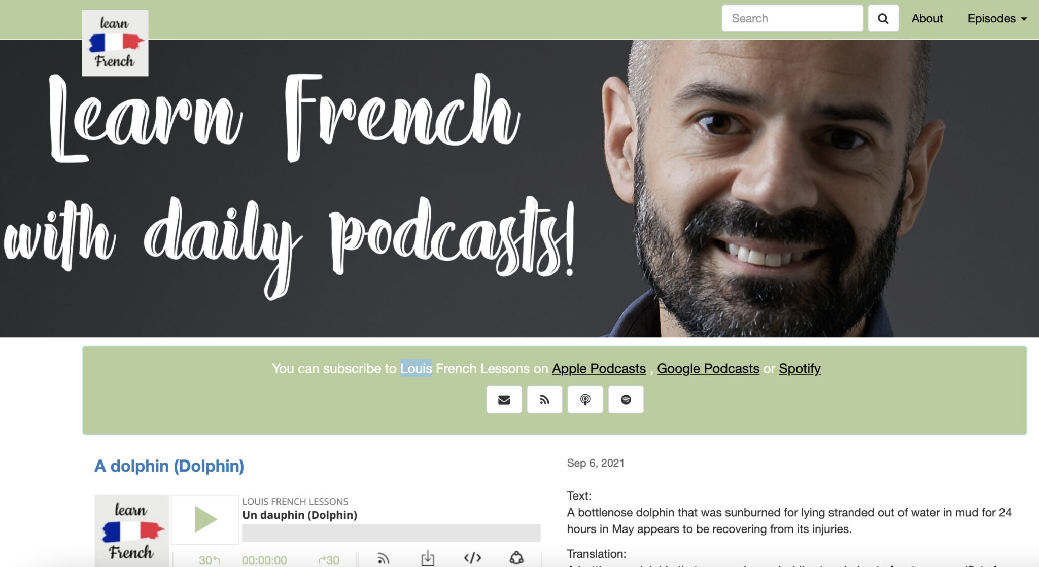 LOUIS FRENCH LESSONS AND DAILY FRENCH POD