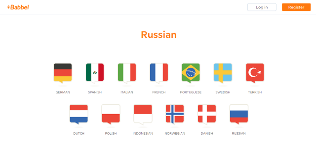 Babbel to learn Russian