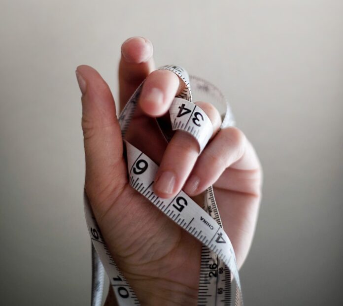 hands in meter scale