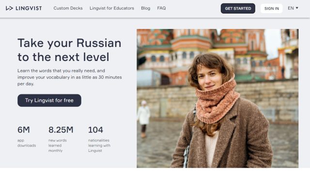 Lingvist to learn Russian