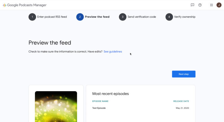 Verify Your Podcast with Google