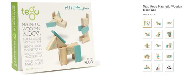 Tegu Magbot Magnetic Wooden Block Set