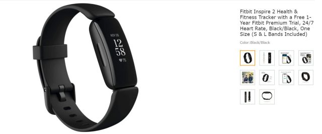 Fitbit Inspire 2 Health & Fitness Tracker with a Free 1-year Fitbit Premium Trail