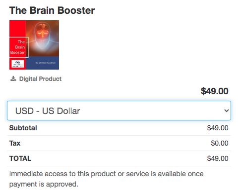 the brain booster pricing