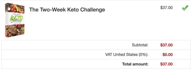 two week keto challenge pricing