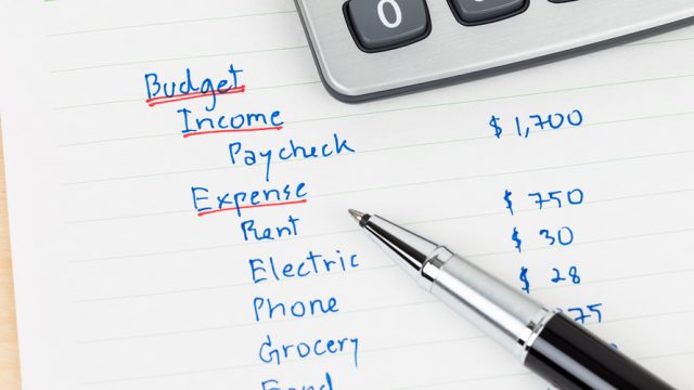 Make a budget to take control of your financial situation