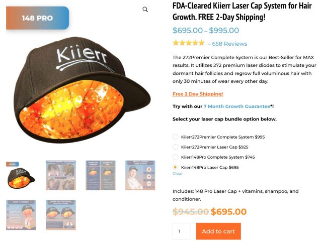 kiierr laser cap pricing