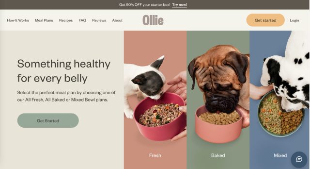 ollie dog food website