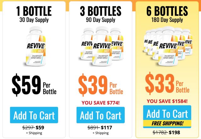revive daily pricing