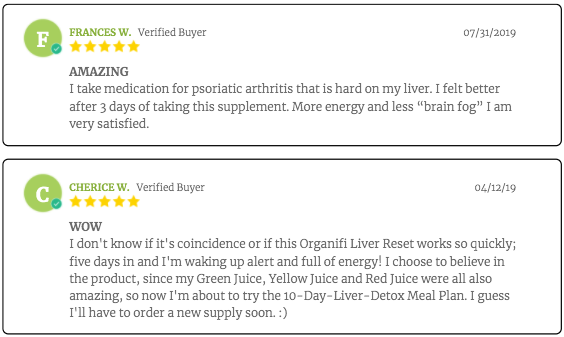 organifi liver reset customer reviews
