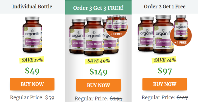 organifi liver reset pricing