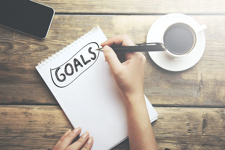 Write down your goals and post them where you'll see them daily.