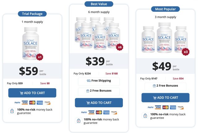 sonic solace pricing