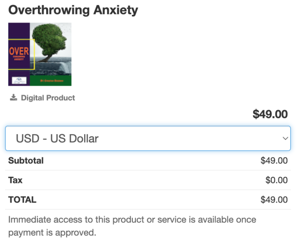 overthrowing anxiety program