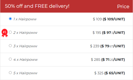 hairpoww pricing