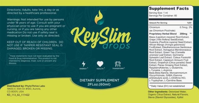 keyslim ingredients