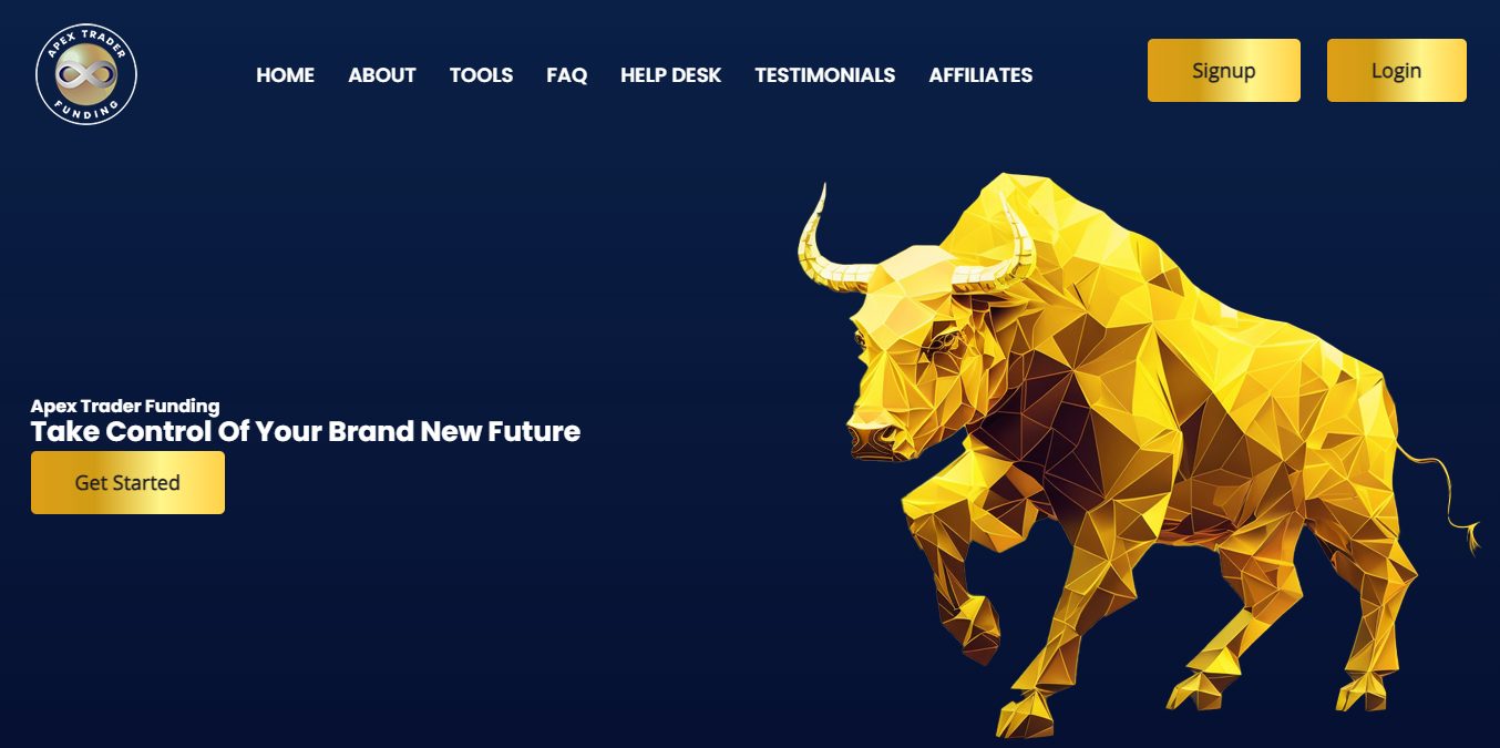 Apex Trader Funding Website Banner