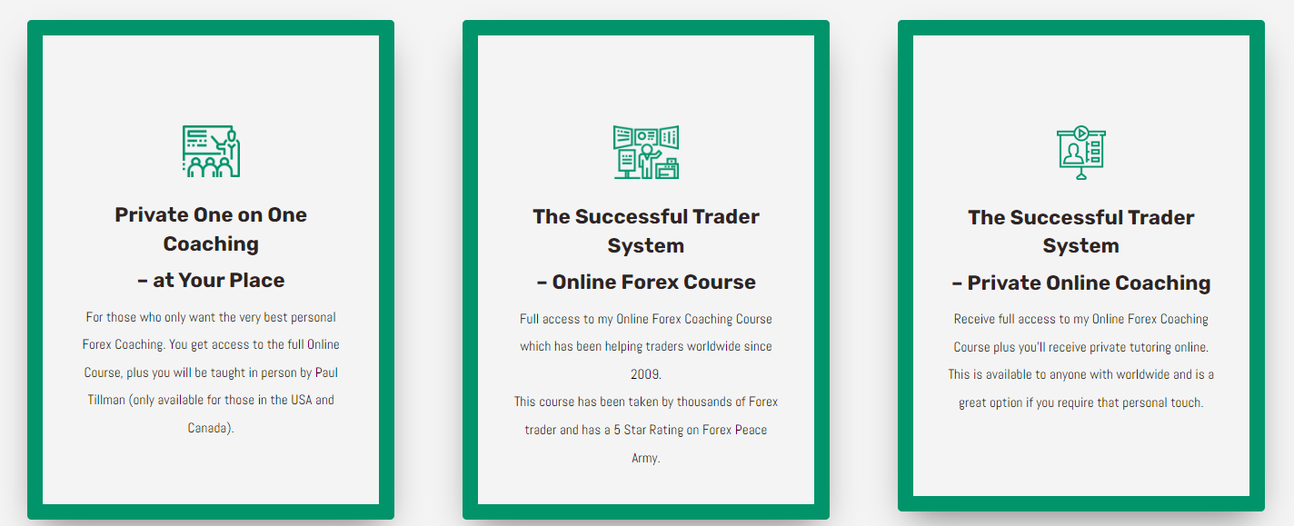 The Forex Trading Coach Offerings